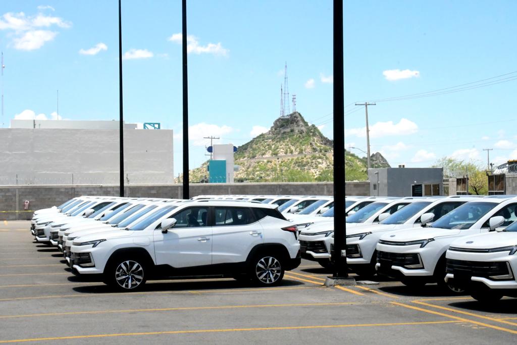 Están en Hermosillo 40 vehículos
eléctricos más que serán patrullas