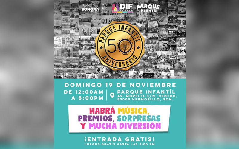 Invitan a celebrar el 50 aniversario del Parque Infantil