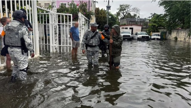 Guardia
Nacional activa plan de emergencia por “Dalila” al sur de México; SMN prevé
inundaciones y deslaves