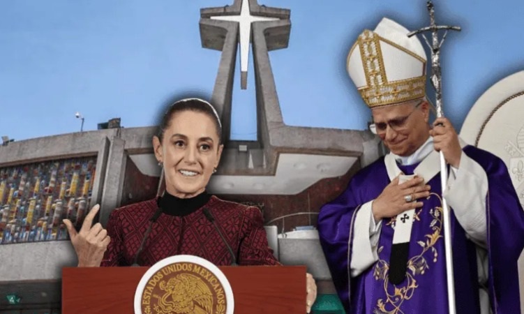 Estamos buscando llamada con el Papa León XIV para que
visite la Basílica de Guadalupe: Sheinbaum